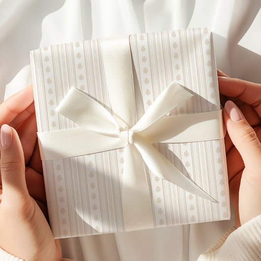 ベージニュートラルカラーパターンラッピング紙 ラッピングペーパー