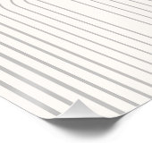 ベージニュートラル対称虹のシェイプ（白） ポスター (コーナー)