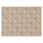 ベージヒョウ柄。 テーブルクロス (正面(横))