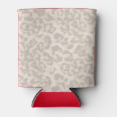 ベージヒョウ柄。 缶クーラー (正面)