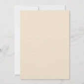 ベージピンクのローズ金ゴールド花模様レース結婚プレミアム 招待状 (裏面)