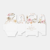 ベージピンクの花の最初の聖餐式 フェイバーボックス (折り畳みなし)