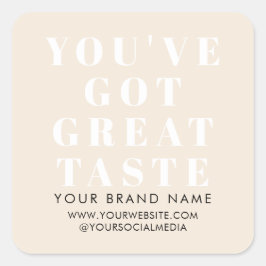 ベージモダンボックス包装ラベル スクエアシール