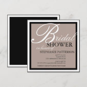 ベージモダンュエレガント招待状 招待状 (正面/裏面)