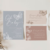 ベージュおむつラッフルベビーシャワーカード ノートカード