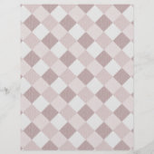 ベージュおよびグレーの幾何学的パッチワークパターン斜め チラシ (裏面)