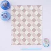 ベージュおよびグレーの幾何学的パッチワークパターン斜め チラシ (シングル)