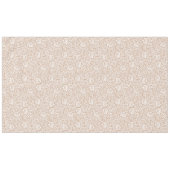 ベージュおよび白い花のダマスク織のビクトリア時代の人のヴィンテージ テーブルクロス (正面(横))