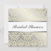 ベージュおよび黄色のブライダルシャワーの招待状 招待状 (裏面)