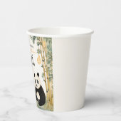 ベージュお洒落バンブアンドパンダ誕生日パーティー 紙コップ (左)