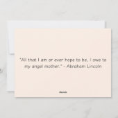 ベージュかわいい美母の日のグリーティングカード シーズンカード (裏面)