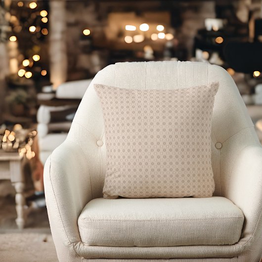 ベージュかわいらし幾何学 クッション