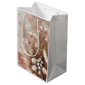 ベージュかわいらし赤面ピンクボホフローラ ミディアムペーパーバッグ (裏面アングル)