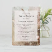 ベージュかわいらし赤面ボホフローラブライダルシャワー 招待状 (スタンド正面)