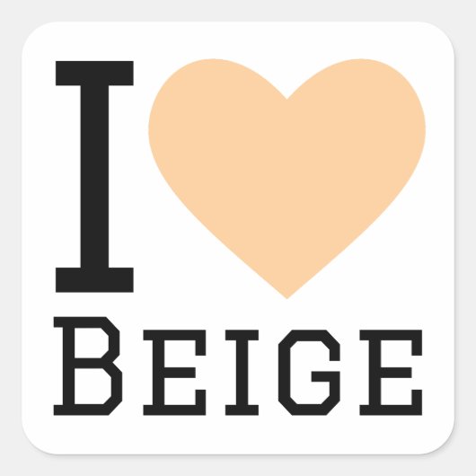 ベージュが大好き スクエアシール (正面)