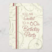 ベージュさん，誕生日パーティーの招待状を60回書く 招待状 (正面/裏面)