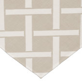 ベージュとアイボリー格子 |農家モダン家 ショートテーブルランナー (コーナー)