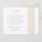 ベージュとアイボリー結婚フローラの情報 エンクロージャーカード (正面)