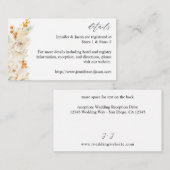 ベージュとオレンジのフローラエンクロージャカード エンクロージャーカード (正面/裏面)