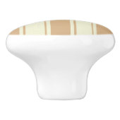 ベージュとクリームチキングストライプ セラミックノブ (側面)