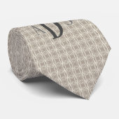 ベージュとクリーム幾何学模様ネックタイ ネクタイ (ロール)