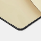 ベージュとグリーンの曲線型枠の背景 デスクマット (コーナー)