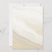 ベージュとグレーの大理石のウェディング 招待状 (裏面)