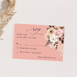 ベージュとサーモンピンクのラスティックno Meal RSVP - PK