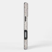 ベージュとタウペの曼荼羅パターン・デザイン iPhoneケース (右側面)