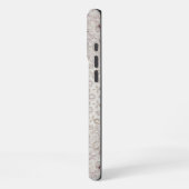 ベージュとタウペの曼荼羅パターン・デザイン iPhoneケース (左側面)