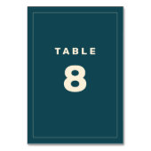 ベージュとティール（緑がかった色）ウェスインスパイア・アンダソン表番号 テーブルナンバー (正面)