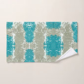 ベージュとティール(緑がかった色)バスタオルセット バスタオルセット (ハンドタオル)