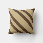 ベージュとブラウンのストライプ クッション (裏面)
