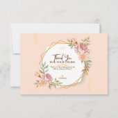 ベージュとブラウンのミニマルサンキューカード サンキューカード (裏面)