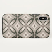 ベージュとブラウンのレトロな円形 Case-Mate iPhoneケース (裏面(横))