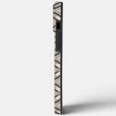 ベージュとブラウンのレトロな円形 Case-Mate iPhoneケース (裏面 / 左)
