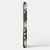 ベージュとブラウンのレトロな円形 Case-Mate iPhoneケース (裏面 / 右)