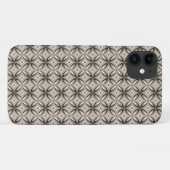 ベージュとブラウンのレトロな円形 Case-Mate iPhoneケース (裏面(横))