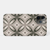 ベージュとブラウンのレトロな円形 Case-Mate iPhoneケース (裏面(横))