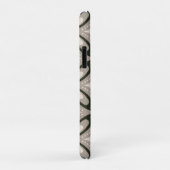 ベージュとブラウンのレトロな円形 Case-Mate iPhoneケース (裏面/右)