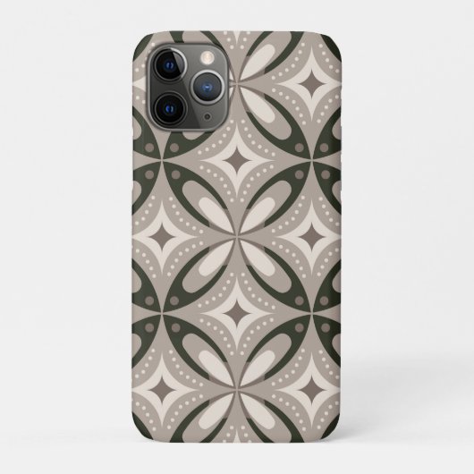 ベージュとブラウンのレトロな円形 Case-Mate iPhoneケース (裏)