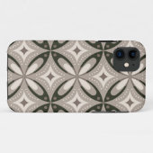 ベージュとブラウンのレトロな円形 Case-Mate iPhoneケース (裏面(横))