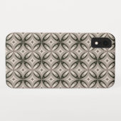 ベージュとブラウンのレトロな円形 Case-Mate iPhoneケース (裏面(横))