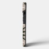 ベージュとブラウンのレトロな円形 Case-Mate iPhoneケース (裏面 / 左)