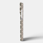 ベージュとブラウンのレトロな円形 Case-Mate iPhoneケース (裏面 / 左)