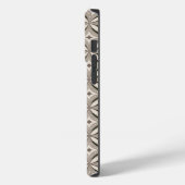 ベージュとブラウンのレトロ円形 Case-Mate iPhoneケース (裏面 / 左)