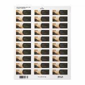 ベージュとブラウンの抽象芸術フロー ラベル (フルシート)