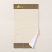 ベージュとブラウンの美しいワニ バスタオルセット (ハンドタオル)