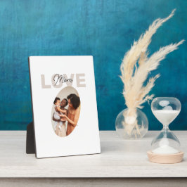 ベージュとブラウンの美学ミニマリスト愛ママ フォトプラーク