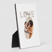 ベージュとブラウンの美学ミニマリスト愛ママ フォトプラーク (側面)